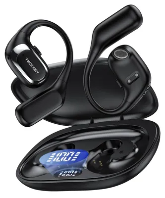 Produktbild von TECKNET Open Ear Kopfhörer Bluetooth mit Bluetooth 6.0, 38 Stunden – Schwarz