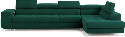 Produktbild von Masseno Ecksofa VICENTE mit Schlaffunktion L-Form, Sofa mit Bettkasten, Wohnzimmersofa, Couch, Soffa, Bettsofa, Couchgarnitur- Grün, MONOLITH 37