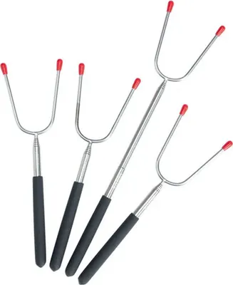 Produktbild von Grillmeister Teleskop-Grillspieße Grillgabel Edelstahl 4er Set inkl. Tasche