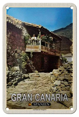 Produktbild von Blechschild Reise 12x18cm Gran Canaria Spanien Las Casas Veneguera
