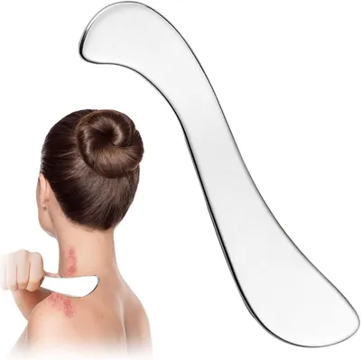 Produktbild von Gua Sha Tool, Edelstahl, Gesicht und Körper, Muskelentspannung