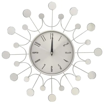 Zdjęcie produktu dla Zegar ścienny, srebrny, 40 cm, metal