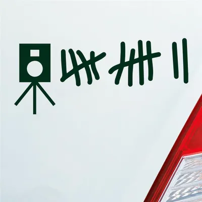 Produktbild von Auto Aufkleber   Strichliste Tuning 15x6,5 cm Dunkelgrün Sticker Heckscheibenaufkleber