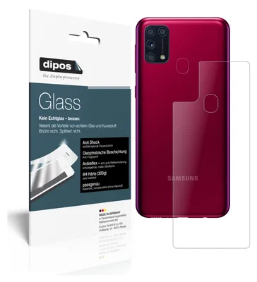 Obrázok produktu pre 2x ochranná fólia pre Samsung Galaxy M31 zadná strana matná - proti nárazom 9H fólia dipos Glass plastové sklo