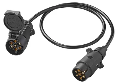 Produktbild von Verlängerungskabel 1M mit Stecker und Buchse 7-polig