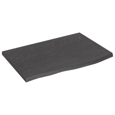 Immagine prodotto di vidaXL Piano lavabo marrone scuro 60x40x2 cm in legno massiccio trattato