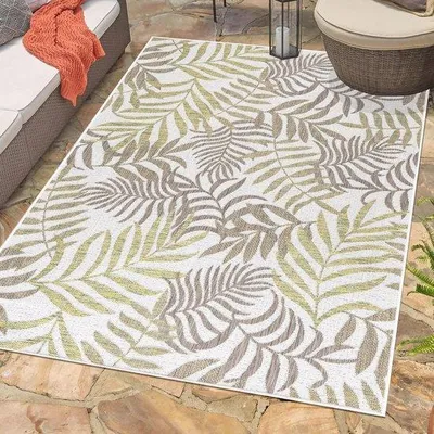Produktbild von Outdoor-Teppich Beige mit Palmenmuster - Rechteck, 160 x 230 cm