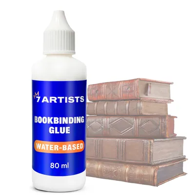 Produktbild von 7 Artists Buchbinderleim 80 ml Buchkleber Dickflüssig Weiß | Album Kleber auf Wasserbasis | Leim zum Buchbinden und Buchreparatur | Buch Leim