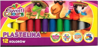 Image de Plasticine scolaire non toxique 12 couleurs