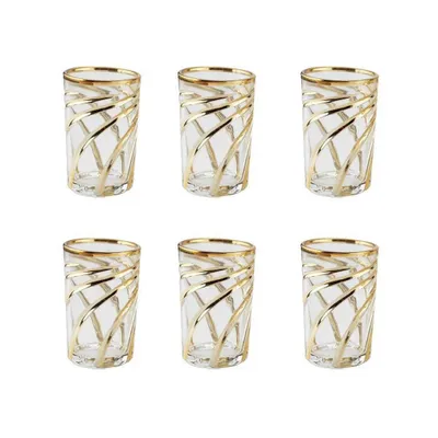 Produktbild von Goldene Spiralteetassen - 6Er-Set