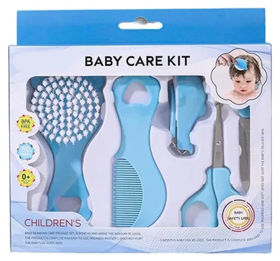 Produktbild von 5-teiliges Pflegeset für Babys mit weicher Haarbürste und Kamm