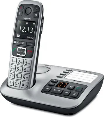Produktbild von Schnurlostelefon schwarz / silber mit anrufbeantworter Gigaset E560A