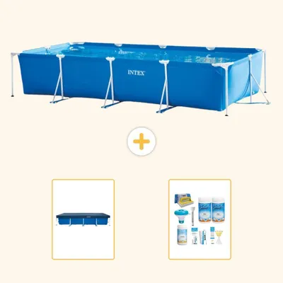 Produktbild von Rechteckiger Frame Pool - 450x220x84 cm - 3-teilig S22358