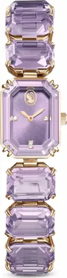 Image de Swarovski Uhr, Armband mit Oktagon-Schliff, Violett, Champagne-vergoldetes Finish MILLENIA:MB MAUVE/MAUVE/PCG 5722364