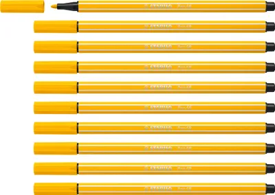 Obrázok produktu pre Stabilo - plstené pero 68/44 m žlté | 1 kus | 10 kusov
