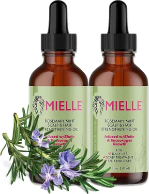 Produktbild von Rosmarinöl Ätherisches Öl Haarwachstum Kopfhaut Haarpflege Hautpflege von MIELLE 2x 59ml