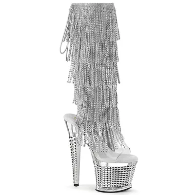 Produktbild von SPECTATOR-2017RSF Damen Boots von Pleaser, Transparent Silber , EU 36, US 6