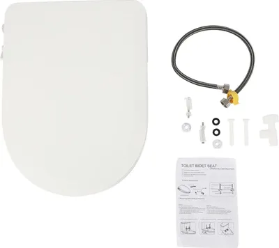 Produktbild von WC-Sitz/Toilettensitz mit Bidet - D-Form - Doppel-Düsen-System - Ergonomisch - Hochwertiges PP - Weiß