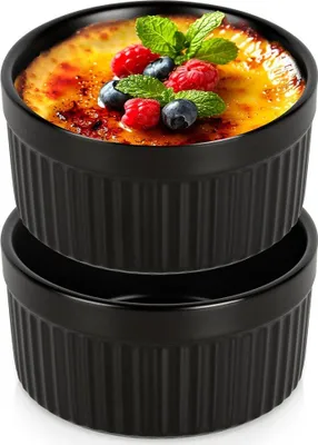 Immagine prodotto di Ciotole da forno in porcellana nera, 260 ml, set da 2