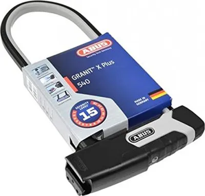 Produktbild von ABUS Granit XPlus 540 Bügelschloss mit Eazy KF-Halterung – Schwarz