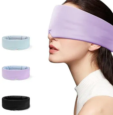 Imagen del producto de Mascarilla para dormir suave, ideal para personas que duermen de lado, transpirable, que bloquea la luz y ajustable