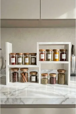 Produktbild von Skye Decor, Küchenshelf (3 Stück), Weiß, 100% Melamin, 34-60 cm | 100% Melamin beschichtete Spanplatte