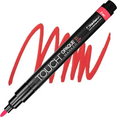Zdjęcie produktu dla Marker akrylowy TOUCH nieprzezroczysty cienki, czerwony