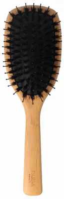 Image de PARSA Beauty : Brosse de soin en bambou, grande, ovale, ®, avec des poils de sanglier