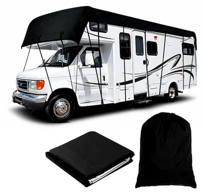Produktbild von Wohnwagen Abdeckung, 210D Oxford Tuch Wasserdicht, Schutzhülle für Wohnmobile, UV-Schutz Dachabdeckung, Abdeckplane (7,5 x 3 m)