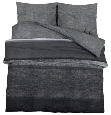 Produktbild von vidaXL Bettwäsche-Set Dunkelgrau 220x240 cm Baumwolle