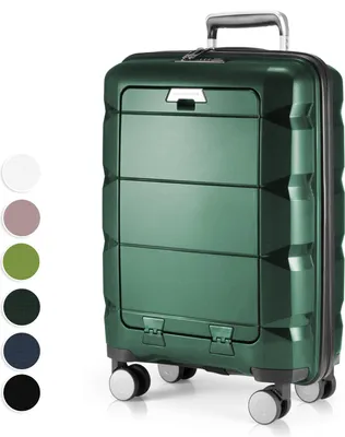 Produktbild von HAUPTSTADTKOFFER - Britz - Handgepäck mit Laptopfach Kabinentrolley Hartschale Bord-Koffer, Rollkoffer Reisekoffer Trolley, TSA, 4 Rollen, 55 cm, 34 Liter,,Hellgrün