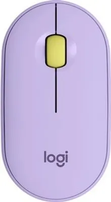 Produktbild von Logitech Pebble M350, Beidhändig, Optisch, RF Wireless + Bluetooth, 1000 DPI, Lavendel