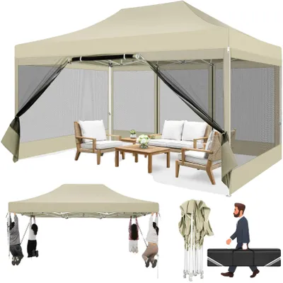 Productafbeelding van Paviljoen, waterdicht ontwerp, insectenbescherming, kaki