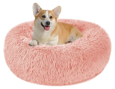 Immagine prodotto di Letto per cani a forma di ciambella, in peluche, lavabile