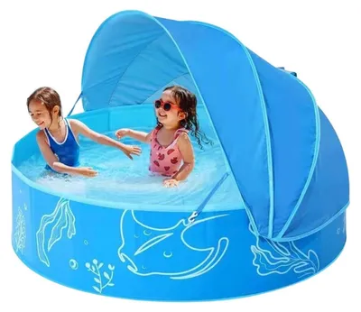 Produktbild von Faltbares Kinderbecken mit Sonnendach, 120 x 30 cm