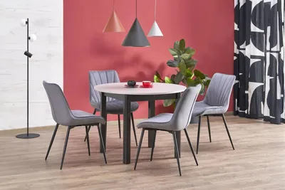 Zdjęcie produktu dla Stół rozkładany RINGO 102(142)x102 kaszmirowy/czarny
