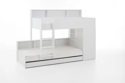 Produktbild von RELITA Etagenbett Sina mit 2 Liegeflächen á 90 x 200 cm, inkl. Bodenplatten als Auflage für die Matratzen, inkl. Kleiderschrank (ohne Bettschublade)