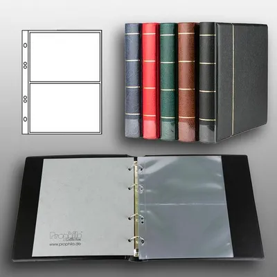 Produktbild von Prophila Collection Postkarten-Album (schwarz) mit 20 Hüllen für 40 Postkarten