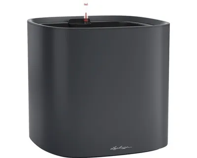 Obrázok produktu pre Lechuza Píla Color plastový kvetináč Ø 35 cm H 32,6 cm bridlicovo sivý vrátane zavlažovacieho systému, vložky na rastliny, substrátu a ukazovatele hladiny vody