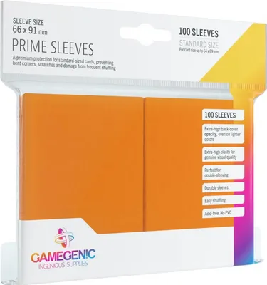 Image de Paquet de pochettes de cartes Gamegenic Prime Sleeves 66x91 Mm 100 66x91 Mm Transparent Transparent One Size