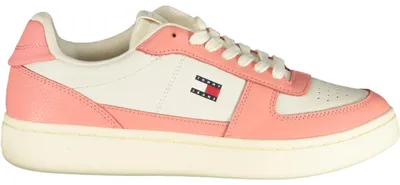 Image de Chaussure de sport élégante pour femme, blanche avec des touches de rose et une semelle intérieure