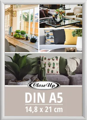Produktbild von Posterrahmen 14,8 x 21 cm DIN A5 Kunststoff weiß