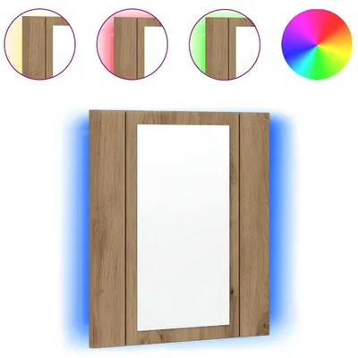 Produktbild von vidaXL LED-Spiegelschrank Artisan-Eiche 40x12x45 cm Holzwerkstoff
