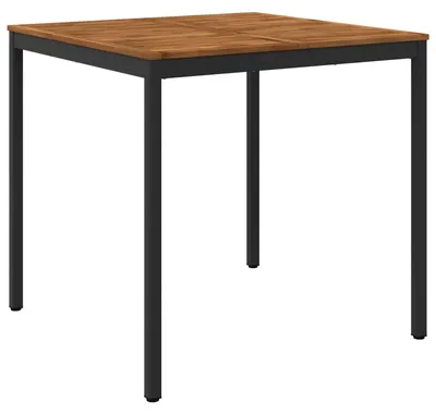 Zdjęcie produktu dla Stół barowy do ogrodu vidaXL, naturalny i czarny, 110 x 108,5 x 105 cm