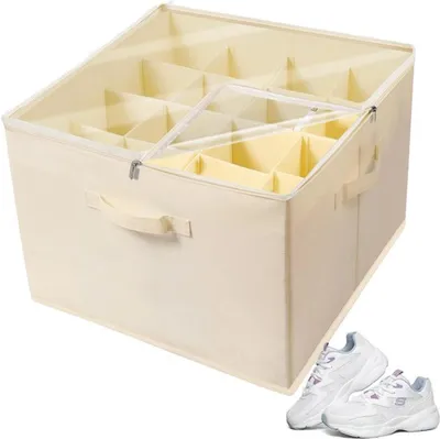 Obrázok produktu pre Ibenzoa® Priestorovo úsporná skrinka na topánky s 16 priehradkami a priehľadným vekom
