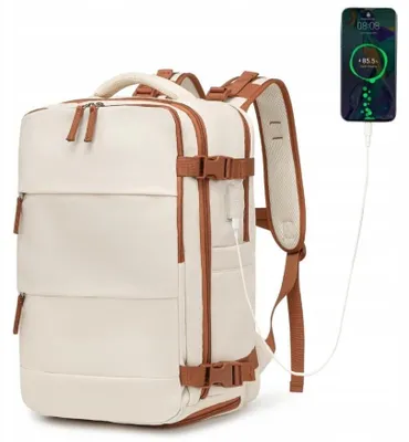 Produktbild von Kono Damen Rucksack für Ryanair Handgepäck 40x30x20 Weiß