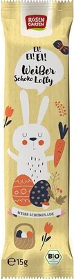 Produktbild von Schoko Lolly Hase - Weiße Schokolade 15g
