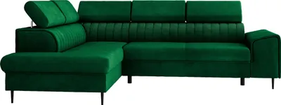 Produktbild von MIRJAN24 Ecksofa Kadurin, Wohnzimmmer L-Form mit Schlaffunktion und Bettkasten, Einstellbare Kopfstützen (Farbe: Magic Velvet 2225, Seite: Links)