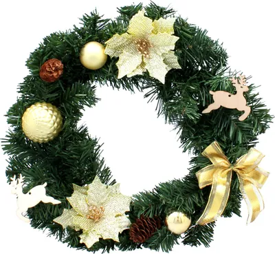 Image de Aga Couronne de Noël 40 cm Or