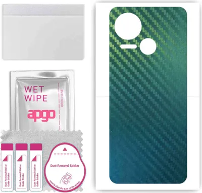 Produktbild von apgo Rückseite Schutzfolie, Skin, kompatibel mit Tecno Spark 10 5G, Hinten Displayschutzfolie aus Vinylfolie, kratzfest, einfache Montage - Kohlenstoff-Chamäleon CAKA1